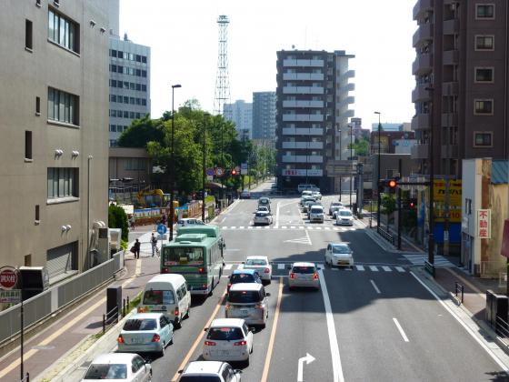 原町一丁目歩道橋から