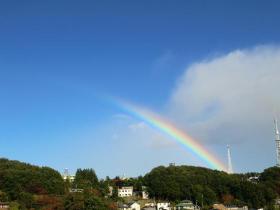 大年寺山に架かる「虹」