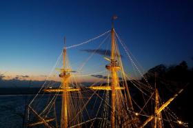 サンファンバウティスタ号?ライトアップ